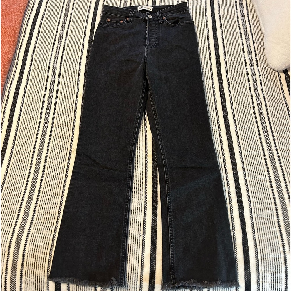 Zara “The Dreed Flare” Black Jeans